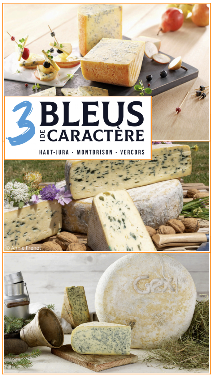 Trois Bleus de Caractère s’exposent au Musée du Fromage à Paris. Trois Bleus de Caractère s’exposent au Musée du Fromage à Paris.